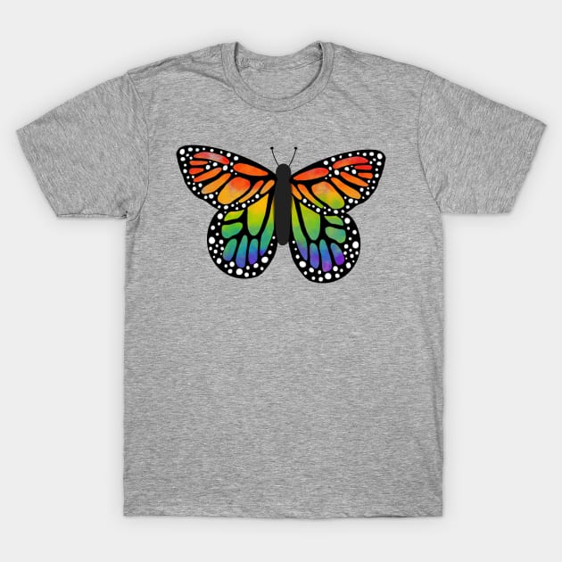 Rainbow butterfly v4 T-Shirt by tothemoons